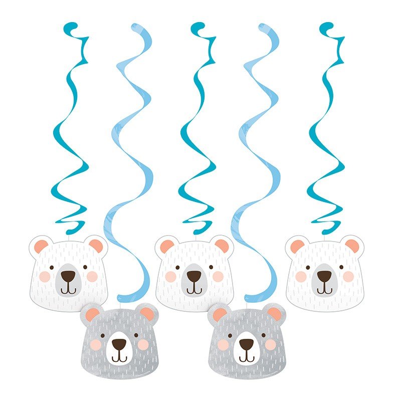 SET 5 DECORACIONES COLGANTES 1ST BDAY BEAR CC336638