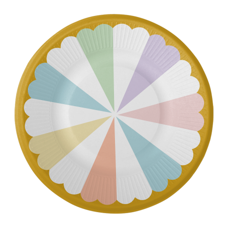 SET 8 PLATOS 18 CM PASTEL CELEBRATIONS CV22150