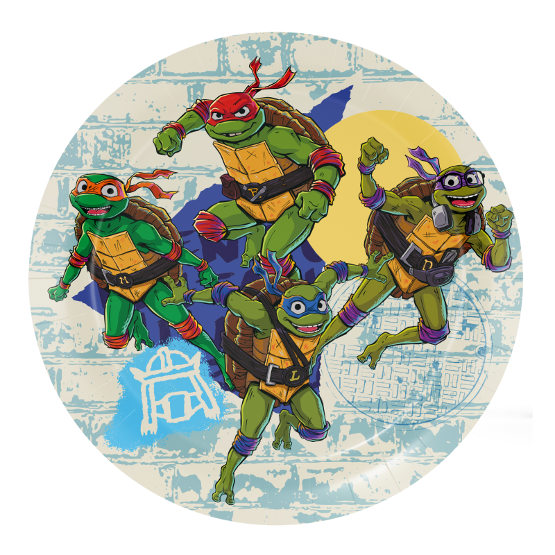 SET 8 PLATOS BS10376 TORTUGAS NINJA 18CM