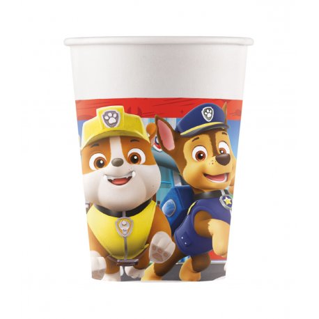 SET 8 VASOS DE PAPEL PATRULLA CANINA PR95598