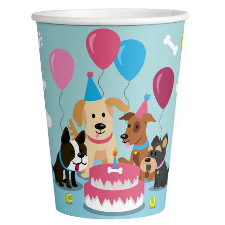 SET 8 VASOS DOG PARTY CV22519
