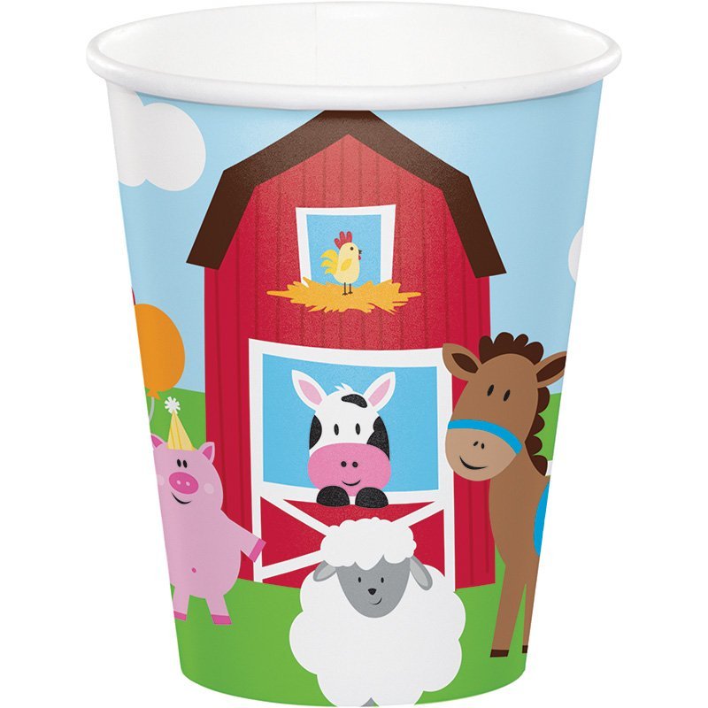 SET 8 VASOS FARM ANIMALS CV22440