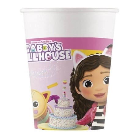 SET 8 VASOS PAPEL GABBYS DOLLHOUSE PR95756