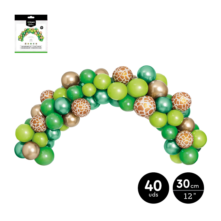 SET ARCO DE GLOBOS 112-1137 COLORES STD SET 40UDS 1.5M