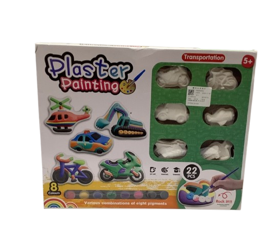 SET ESCAYOLA VEHICULOS PARA PINTAR 22 PIEZAS 1514