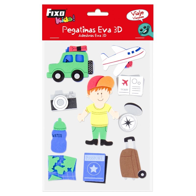 SET FIGURAS GOMA EVA ADHESIVA 3D VIAJE 68048202
