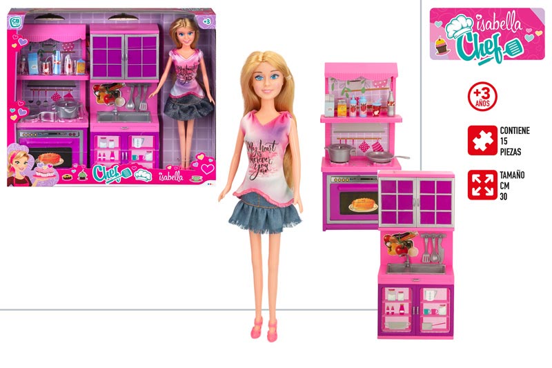 SET MUÑECA 30CM 49563 C/COCINA**
