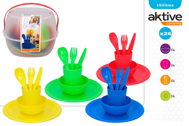 SET PICNIC 16404 26PZ EN CAJA PLASTICO (HIPER)