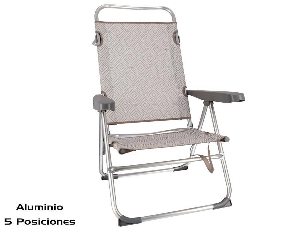 SILLA ALUMINIO 5 POSICIONES 50X64X100CM MOS