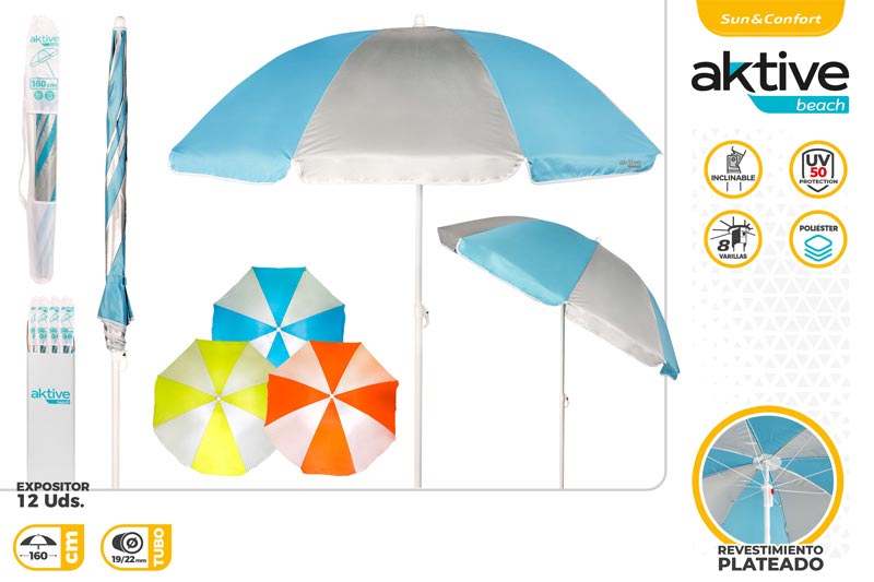 SOMBRILLA 62119 160CM TUBO 19/22 POLYESTER