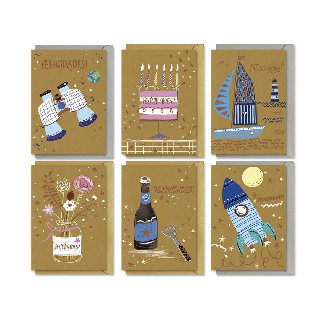 TARJETA FELICITACION 328212 KRAFT FOIL 10X14 CM