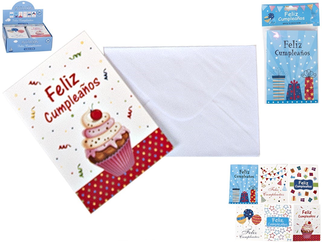 TARJETA FELICITACION CUMPLEAÑOS 13X9CM