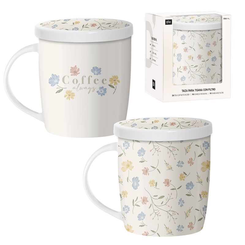 TAZA 2776771 TISANA 350ML CON FILTRO FLORES