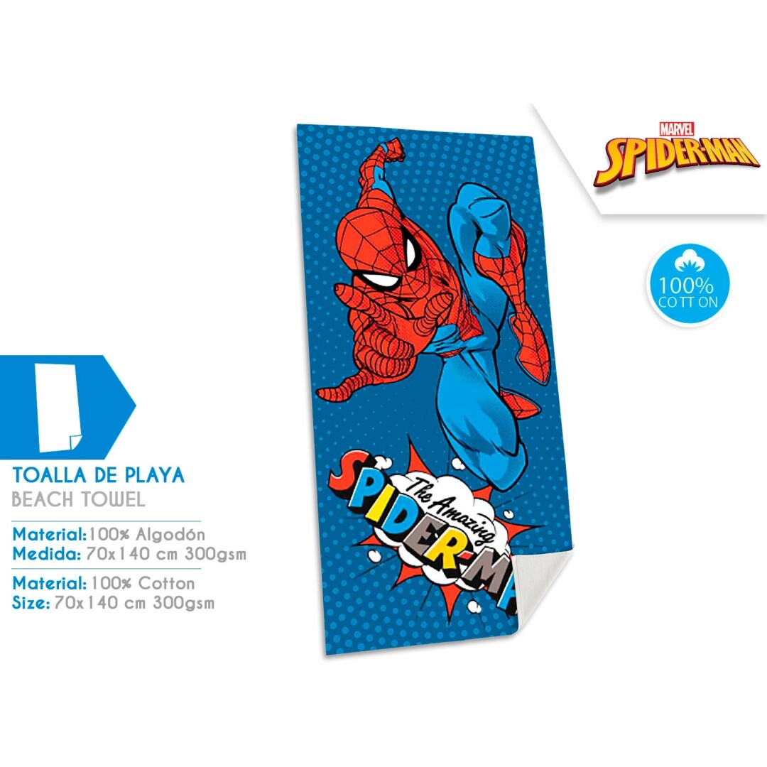 TOALLA SPM-D37A SPIDERMAN ALGODON 70X140CM**