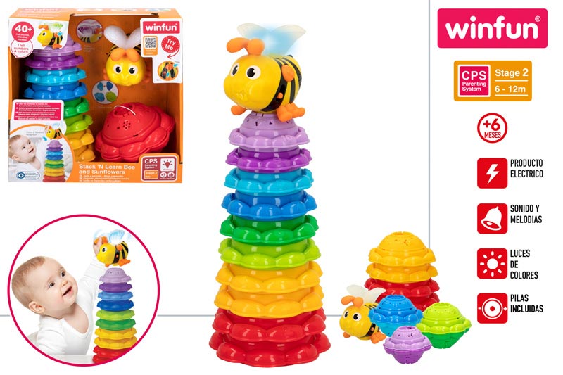 TORRE APILABLE 46686 MUSICAL ABEJA Y GIRASOLOS