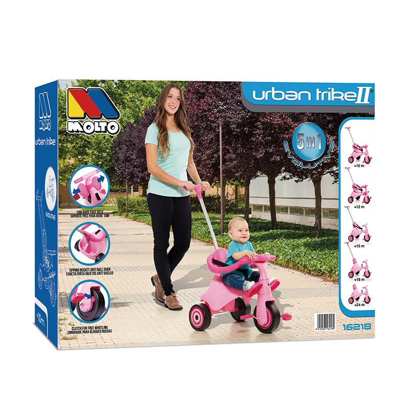 TRICICLO 16218 TRIKE ROSA 5 EN 1