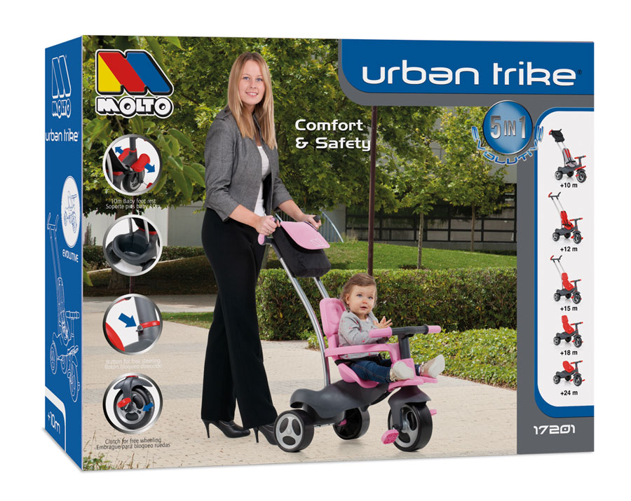 TRICICLO URBAN TRIKE CONTROL 17201 ROSA