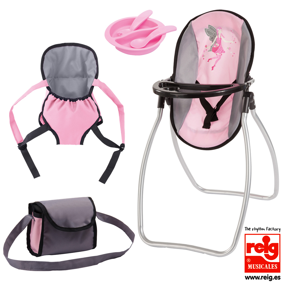 TRONA CON 9 ACCESORIOS GRIS Y ROSA 63608AB