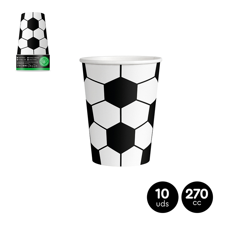 VASO FUTBOL 119-1116 270CC SET 10UDS