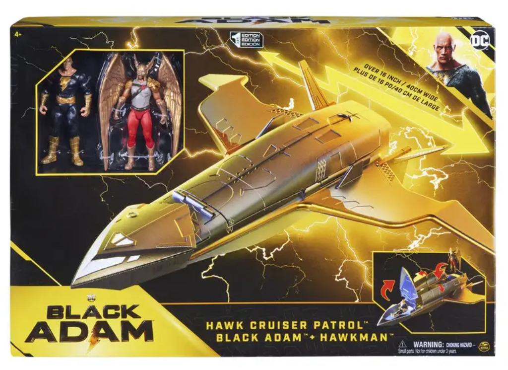 VEHICULO HAWK CRUISER CON 2 FIGURAS 6064871 BLACK ADAM**