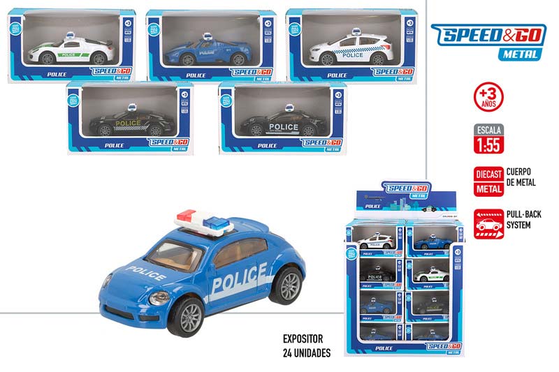VEHICULO POLICIA METAL 45891