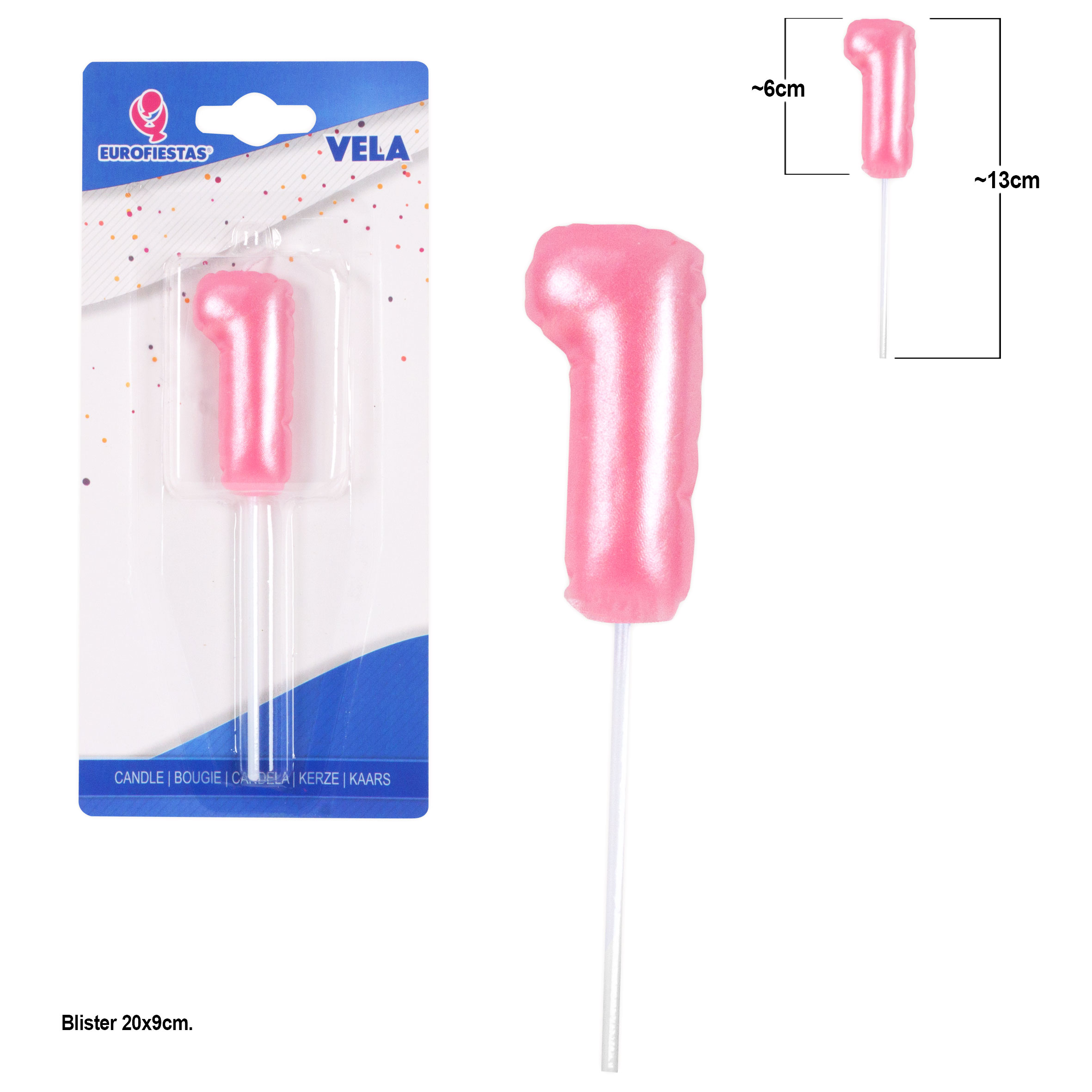 VELA CHUBBY 61351 ROSA Nº1