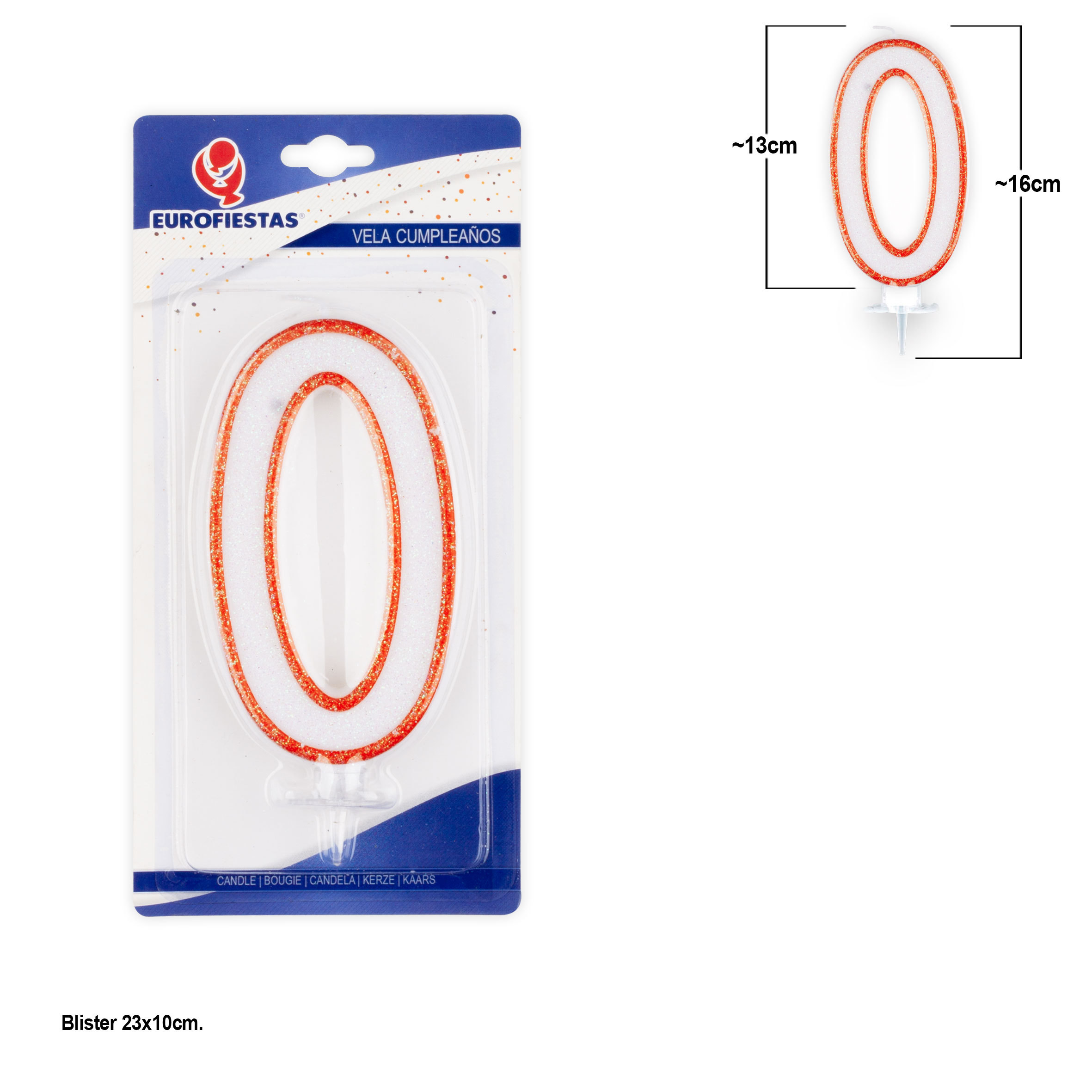 VELA GIGANTE 61300 BORDE ROJO Nº0