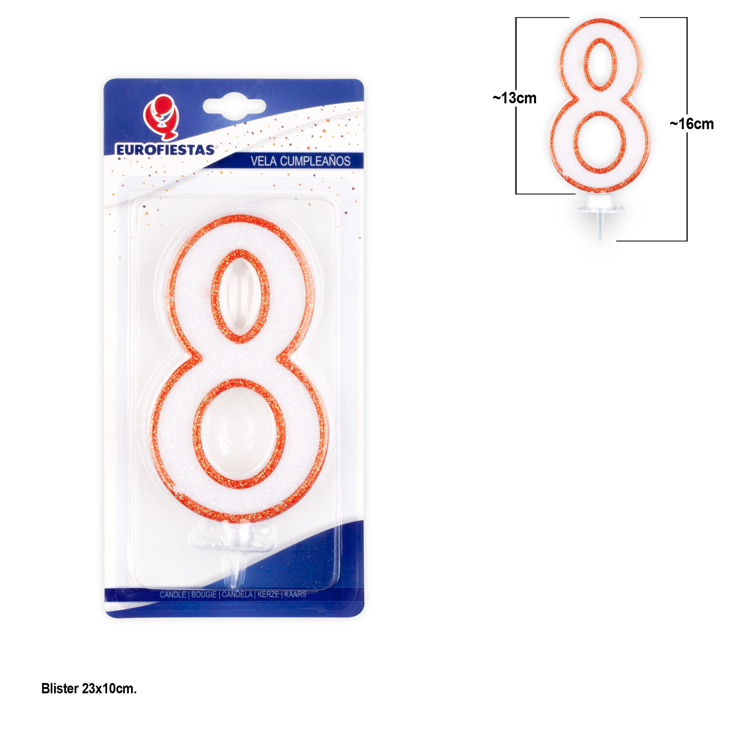 VELA GIGANTE 61308 BORDE ROJO Nº8
