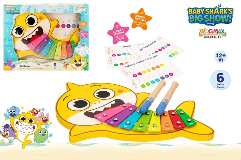 XILOFONO 48829 MADERA BABY SHARK**
